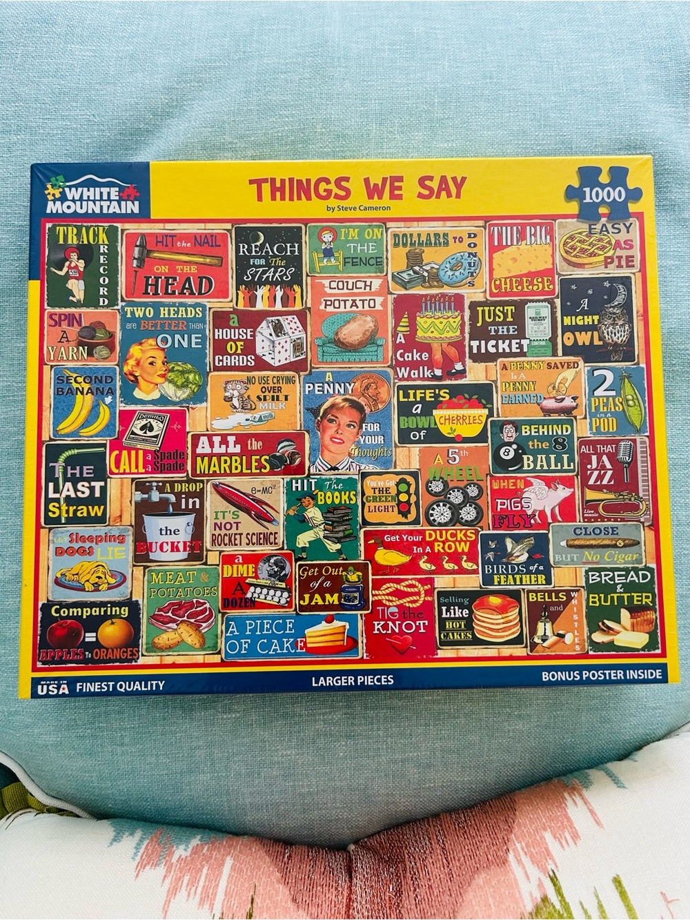 White Mountain Retro 'Things We Say' 1000 Piece Puzzle